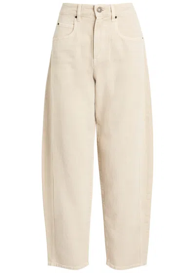 Isabel Marant Oriane Barrel-leg Jeans In Sand