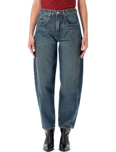 Isabel Marant Oriane Barrel-leg Mid-rise Jeans In Blue