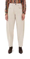 Isabel Marant Oriane Straight Leg Hemp Trousers With Five-pocket Styling In Neutral