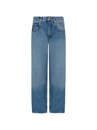 Isabel Marant Oriane Logo-patch Straight-leg Jeans In Blue