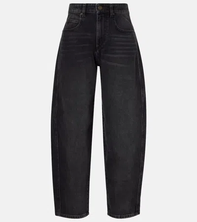 ISABEL MARANT ORIANE MID-RISE BARREL-LEG JEANS
