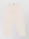 Isabel Marant Oriane Straight Leg Hemp Trousers With Five-pocket Styling In Neutral