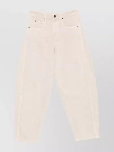 ISABEL MARANT ORIANE STRAIGHT LEG HEMP TROUSERS WITH FIVE-POCKET STYLING