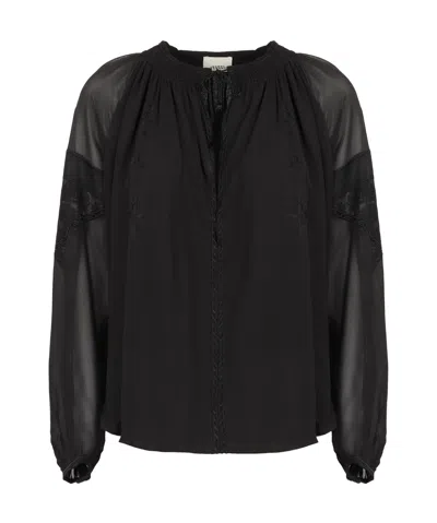Isabel Marant Oris Long-sleeved Top In Black