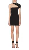 Isabel Marant Orka Asymmetric Cutout Stretch-knit Mini Dress In Black