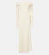Isabel Marant Ormany Jersey Bouclé Maxi Dress In Beige