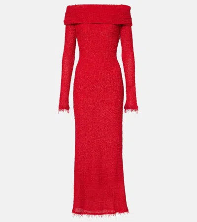 ISABEL MARANT ORMANY JERSEY BOUCLÉ MAXI DRESS