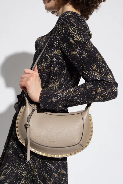 Isabel Marant Oskan Moon Shoulder Bag In Beige