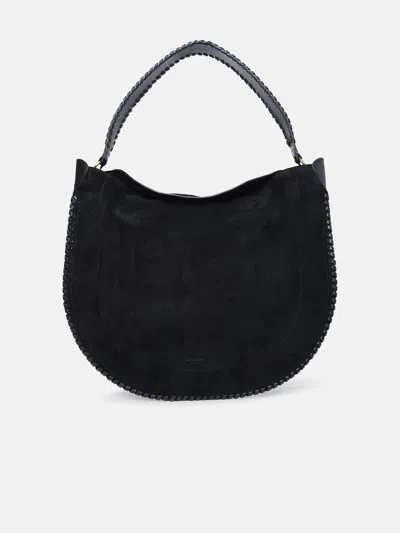 Isabel Marant 'oskan' Black Leather Bag In Burgundy