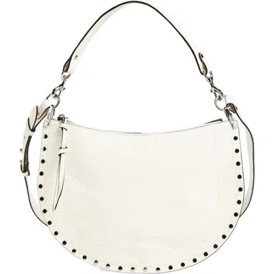 Isabel Marant Oskan Bubble Soft Leather Hobo Bag In Gray