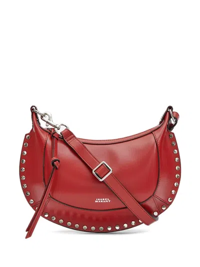 Isabel Marant Oskan Crescent Shoulder Bag In Red