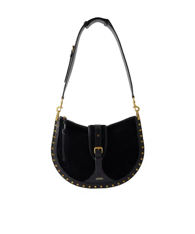 Isabel Marant Oskan Soft Studded Leather Shoulder Bag In Pattern