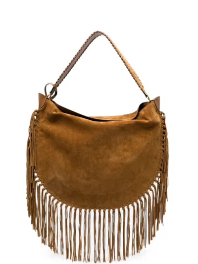 Isabel Marant Oskan Fringed Shoulder Bag In Neutrals