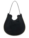 Isabel Marant Oskan Soft Medium Suede Shoulder Bag In Black