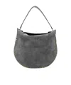 Isabel Marant Oskan Soft Medium Suede Shoulder Bag In Gray
