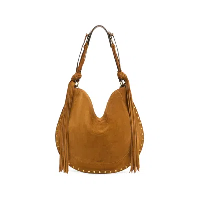 Isabel Marant Oskan Hobo Fringe-detail Shoulder Bag In Brown
