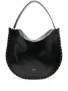 Isabel Marant Womens Black Oskan Hobo Leather Shoulder Bag In Black