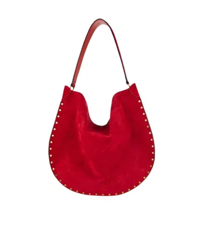 Isabel Marant Oskan Hobo Soft Bag In Red