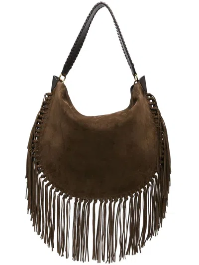ISABEL MARANT 'OSKAN HOBO SOFT' BROWN SUEDE SHOULDER BAG