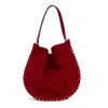 Isabel Marant Oskan Hobo Soft Calfskin Bag In Red