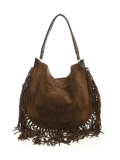 Isabel Marant Oskan Hobo Soft-ga Shoulder Bags Brown