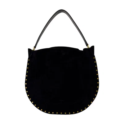Isabel Marant Oskan Hobo Soft Gz Shoulder Bag In Black