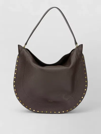 Isabel Marant Oskan Hobo Soft Leather Tote Bag In Gray