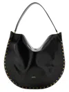 Isabel Marant Oskan Soft Hobo Bag In Black