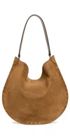 Isabel Marant Oskan Braided Suede Shoulder Bag In Cognac