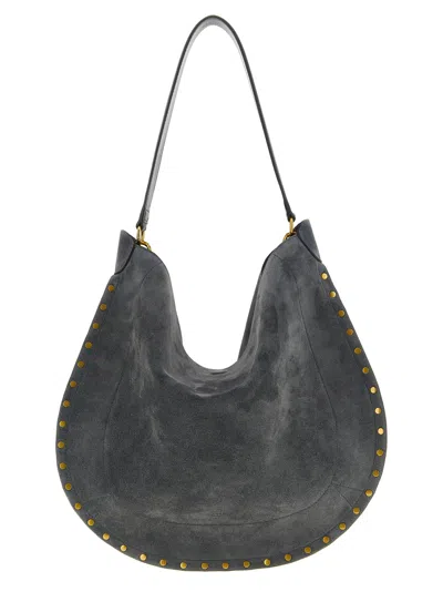 Isabel Marant Oskan Hobo Soft Shoulder Bag In Gray