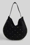 Isabel Marant Oskan Hobo Soft Shoulder Bag In Black Suede In Black