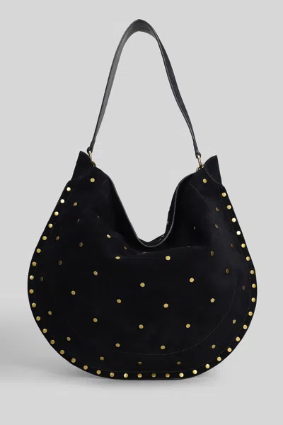 Isabel Marant Oskan Hobo Soft Shoulder Bag In Black Suede