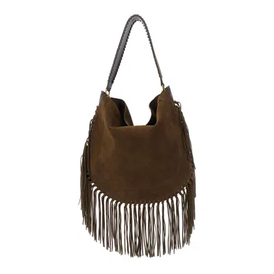Isabel Marant Oskan Hobo Soft Suede Bag In Brown