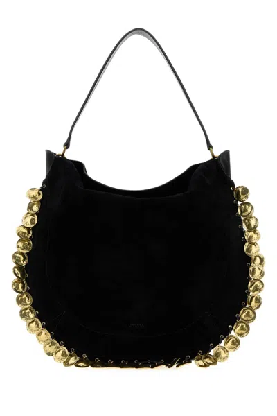 Isabel Marant Oskan Soft Coin-embellished Shoulder Bag In Black