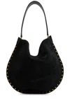 Isabel Marant Oskan Hobo Suede Shoulder Bag In Black