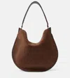 Isabel Marant Oskan Large Leather Shoulder Bag In Chocolate