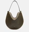 Isabel Marant Oskan Large Leather Shoulder Bag In Green