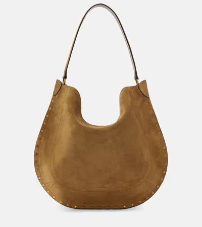Isabel Marant Borsa Oskan Soft Zipped In Suede Color Taupe Women In White