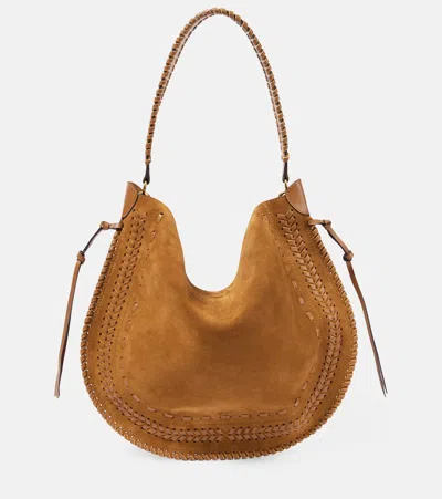 Isabel Marant Tote Oskan Large Aus Veloursleder In Braun