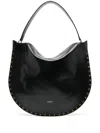 Isabel Marant Womens Black Oskan Hobo Leather Shoulder Bag