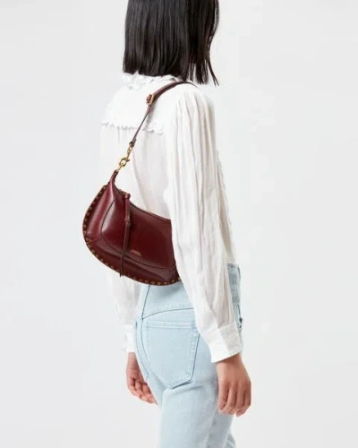 Isabel Marant Oskan Moon Bag In Burgundy