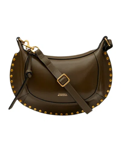 Isabel Marant Oskan Moon Bag In Dark Olive