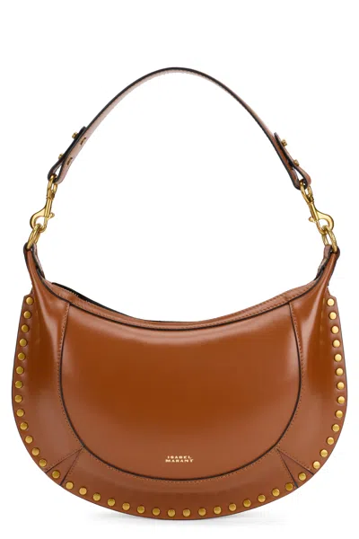 Isabel Marant Oskan Moon Bag In Full-grain Leather In Brown