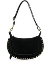 Isabel Marant Oskan Moon Studded Shoulder Bags In Black