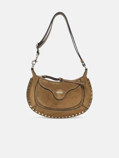 Isabel Marant 'oskan Moon' Beige Suede Bag In Sand