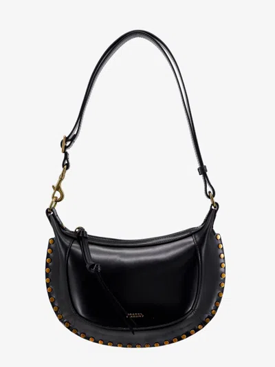 Isabel Marant Oskan Moon Leather Shoulder Bag In Black