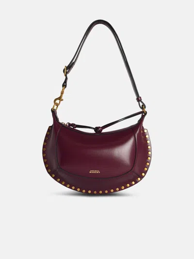 Isabel Marant 'oskan Moon' Burgundy Smooth Leather Bag