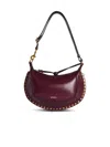 Isabel Marant Womens Oskan Moon Leather Shoulder Bag Burgundy In Burgundy