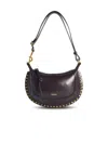 Isabel Marant Moon Shoulder Bag Studded Detailing In Brown