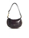 Isabel Marant Brown Oskan Moon Shoulder Bag In Black